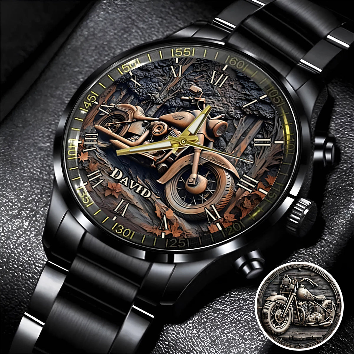 Zeit zum Fahren – Personalisierte Biker-Handuhr