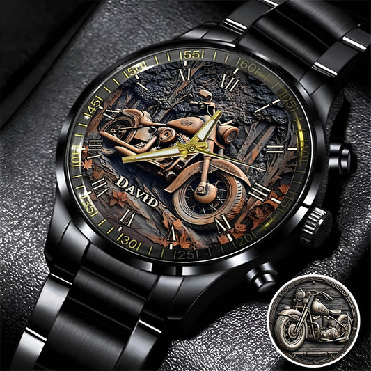 Zeit zum Fahren – Personalisierte Biker-Handuhr