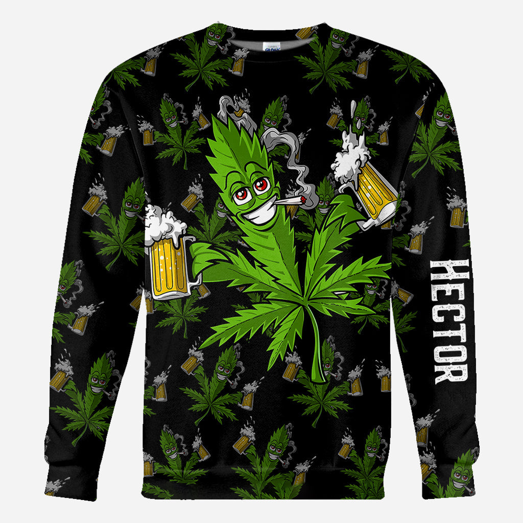 Hight Life – Personalisiertes Weed-All-Over-Shirt