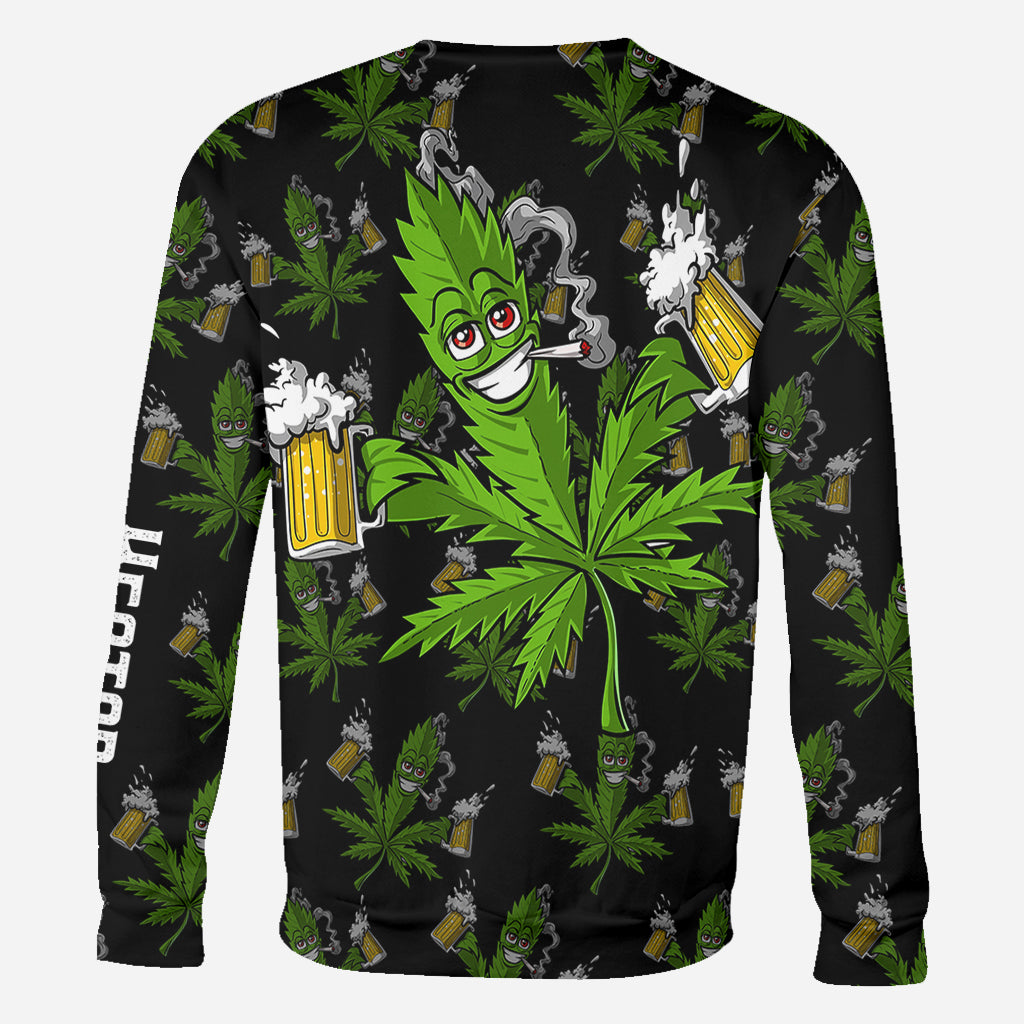 Hight Life – Personalisiertes Weed-All-Over-Shirt
