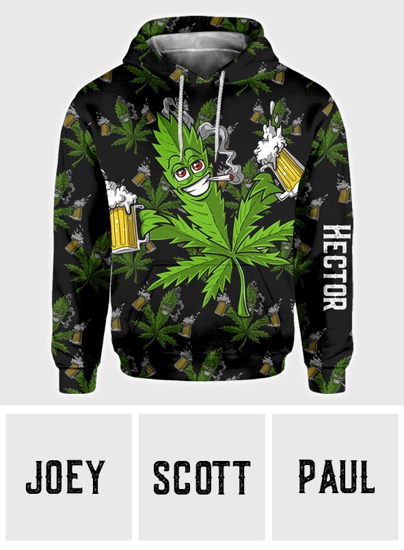 Hight Life – Personalisiertes Weed-All-Over-Shirt