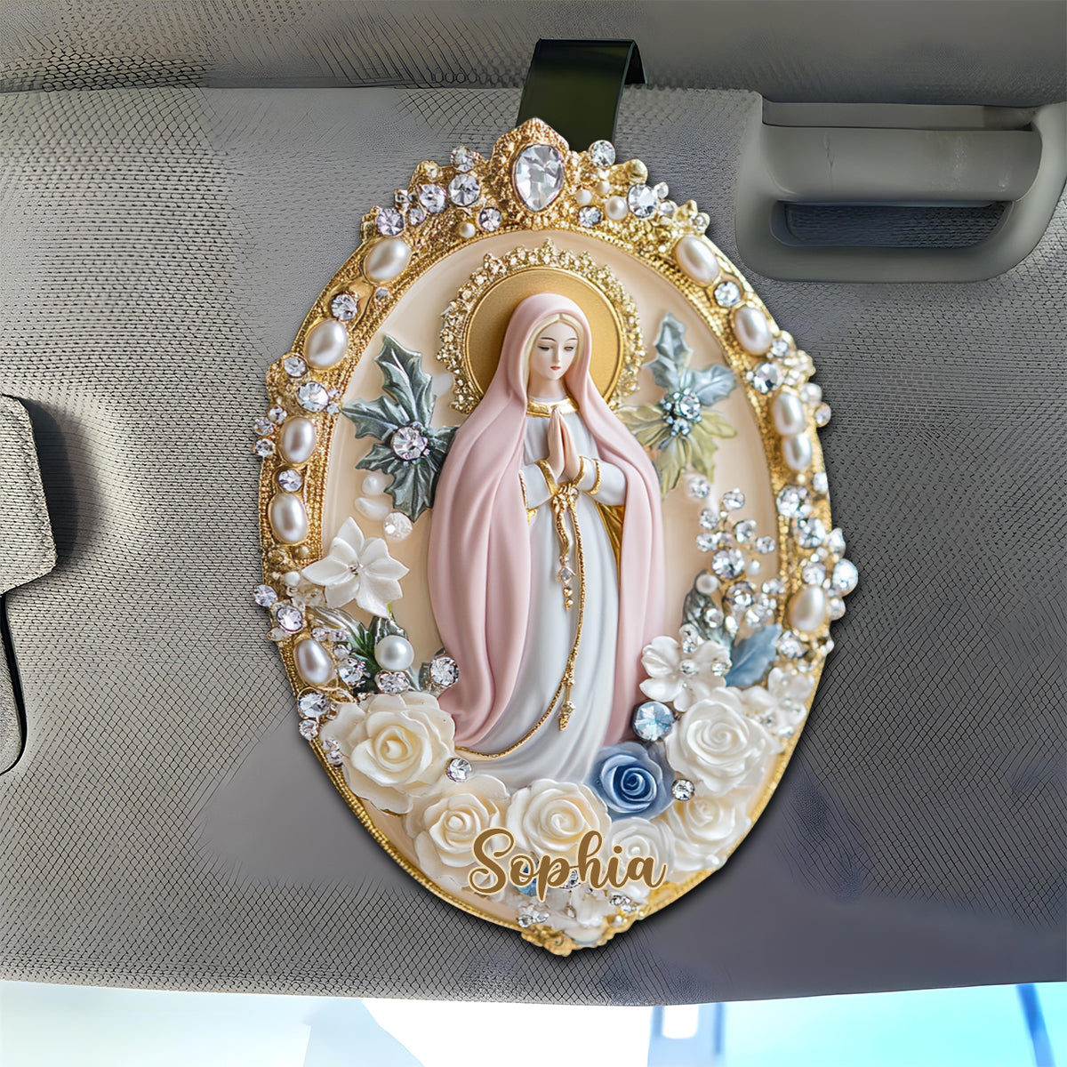 Believer - Personalized Christian Shaped Car Visor Clip