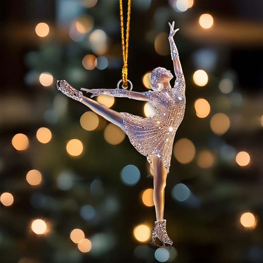 Sparkling Ice Skater - Personalized Ice Skating Ornament
