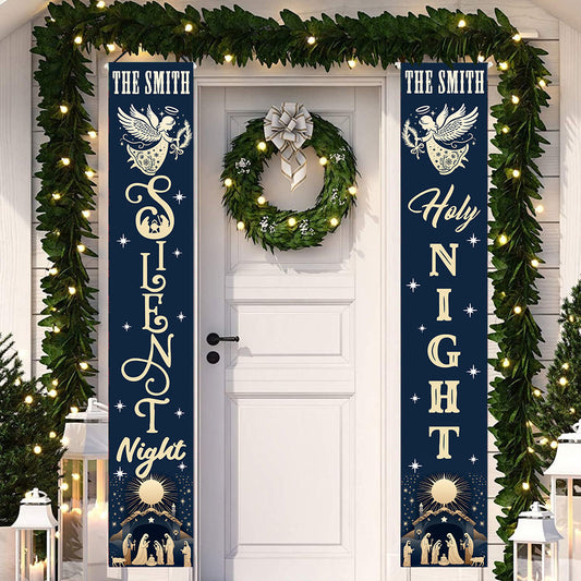 Stille Nacht, heilige Nacht – personalisiertes christliches Verandaschild