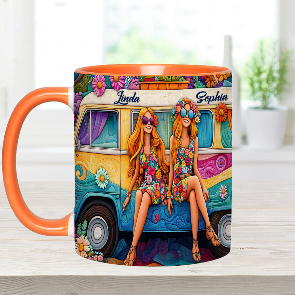 Wildflower Wheels - Personalized Hippie Accent Mug