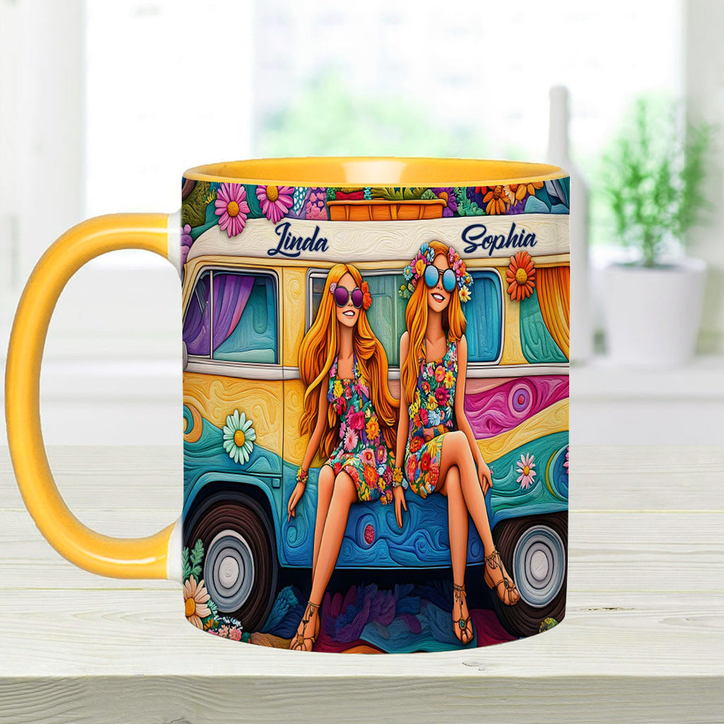 Wildflower Wheels - Personalized Hippie Accent Mug