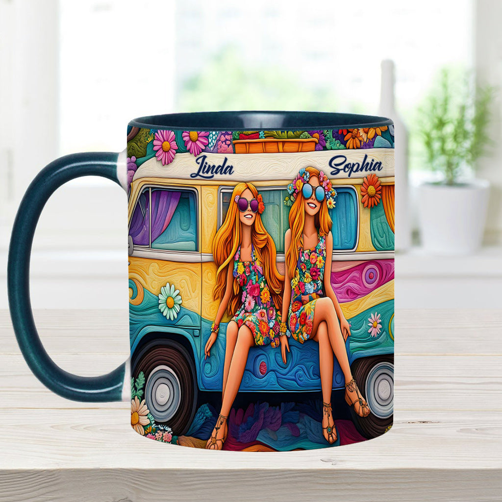 Wildflower Wheels - Personalized Hippie Accent Mug