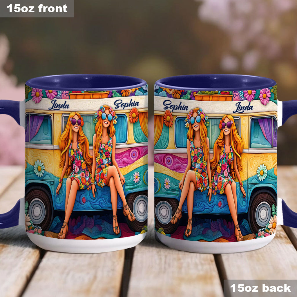 Wildflower Wheels - Personalized Hippie Accent Mug