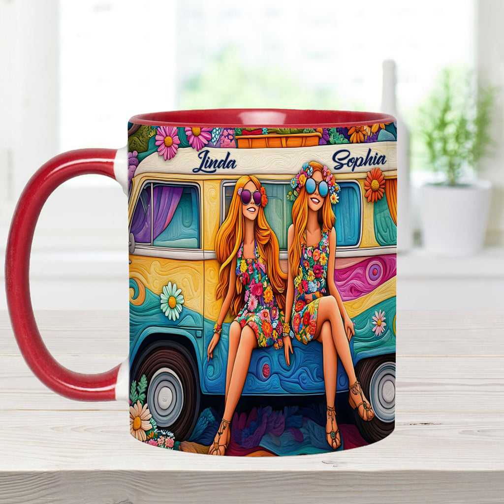 Wildflower Wheels - Personalized Hippie Accent Mug