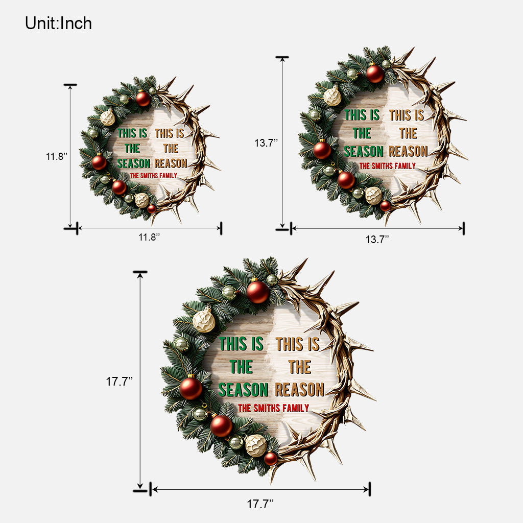 Das ist der Grund – Personalisiertes, individuell geformtes Holzschild für die Familie