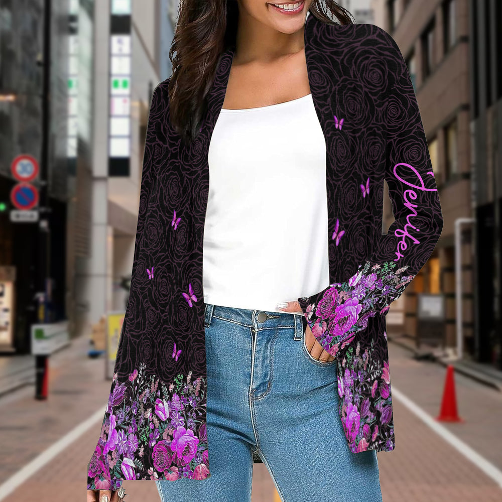 Schmetterlinge lieben – Personalisierter Schmetterlings-Cardigan