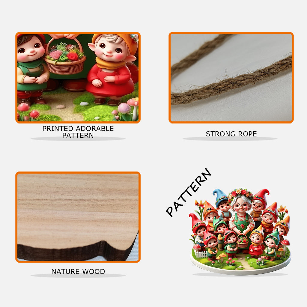 Nanas Gartenzwerge – Personalisiertes Gartenschild aus Holz in individueller Form