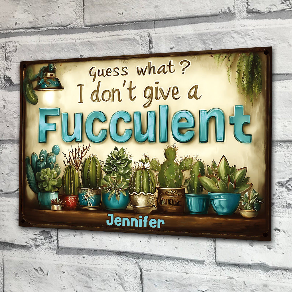 Rate mal! - Personalisiertes rechteckiges Metallschild für Gartenarbeit