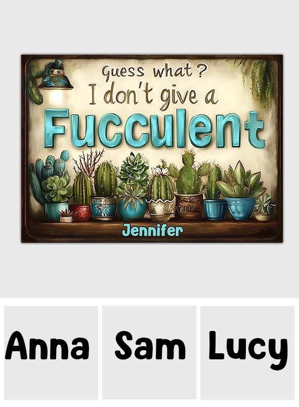 Rate mal! - Personalisiertes rechteckiges Metallschild für Gartenarbeit