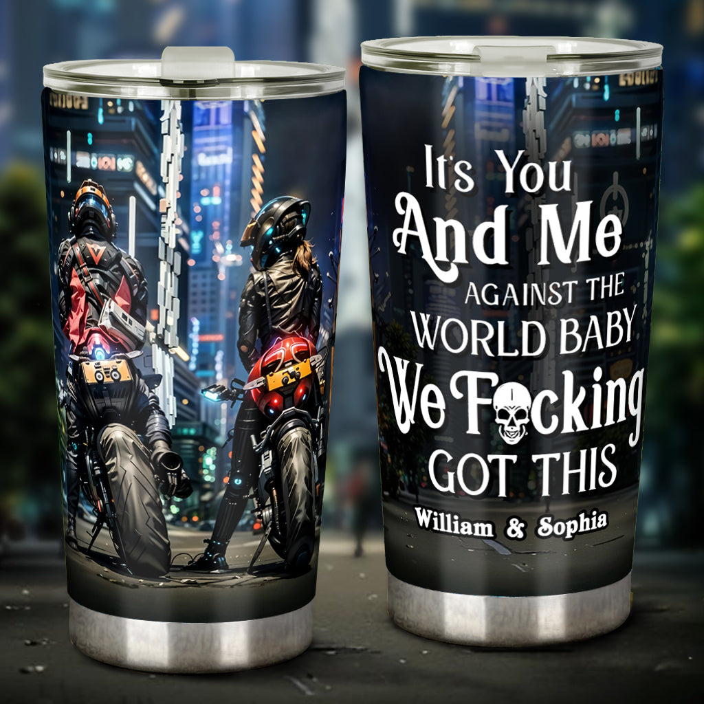 It's You & Me - Personalized Biker Tumbler