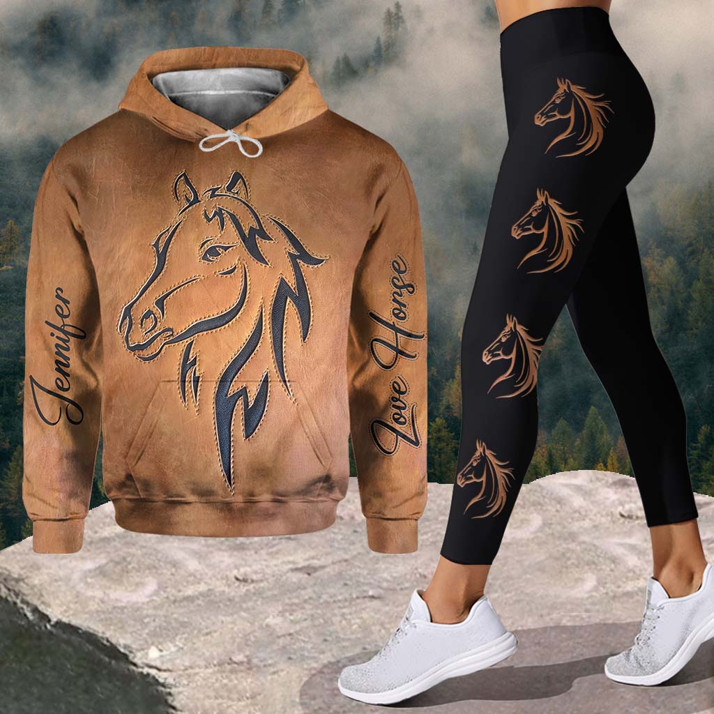 Liebe zum Pferd – Personalisierter Pferde-Hoodie und Leggings