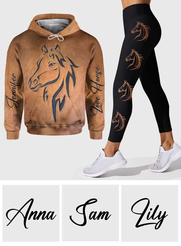 Liebe zum Pferd – Personalisierter Pferde-Hoodie und Leggings
