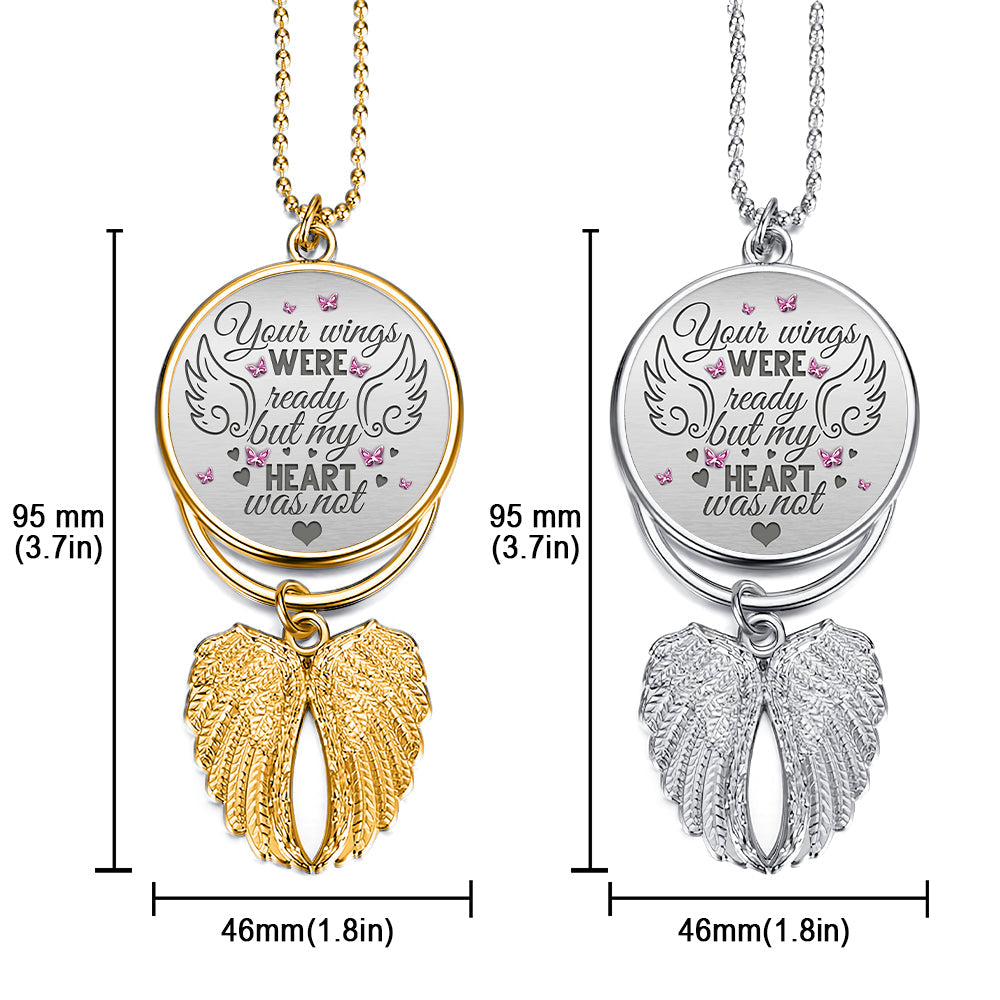 Deine Flügel waren bereit, doch mein Herz nicht – Personalisierter Gedenkflügel-Anhänger