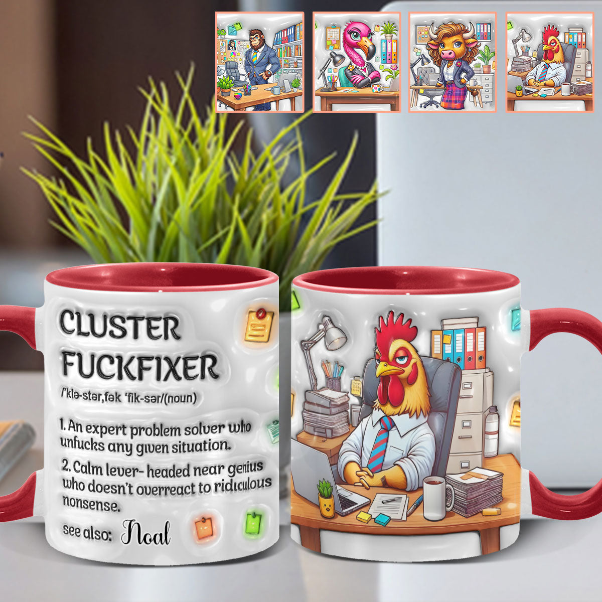 Cluster F*** Fixer - Personalisierte Tasse mit Kollege-Akzent