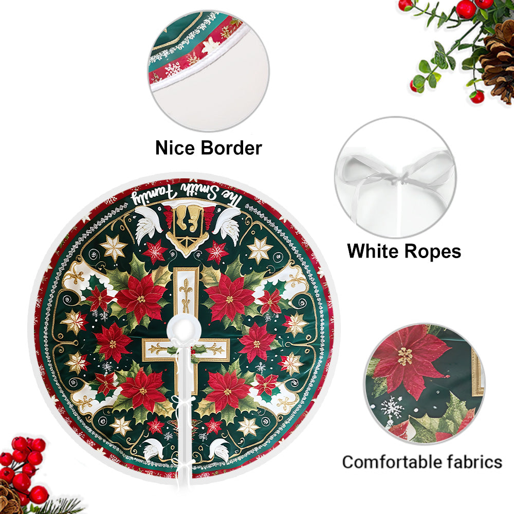 Heilige Familie – Personalisierter christlicher Weihnachtsbaumrock