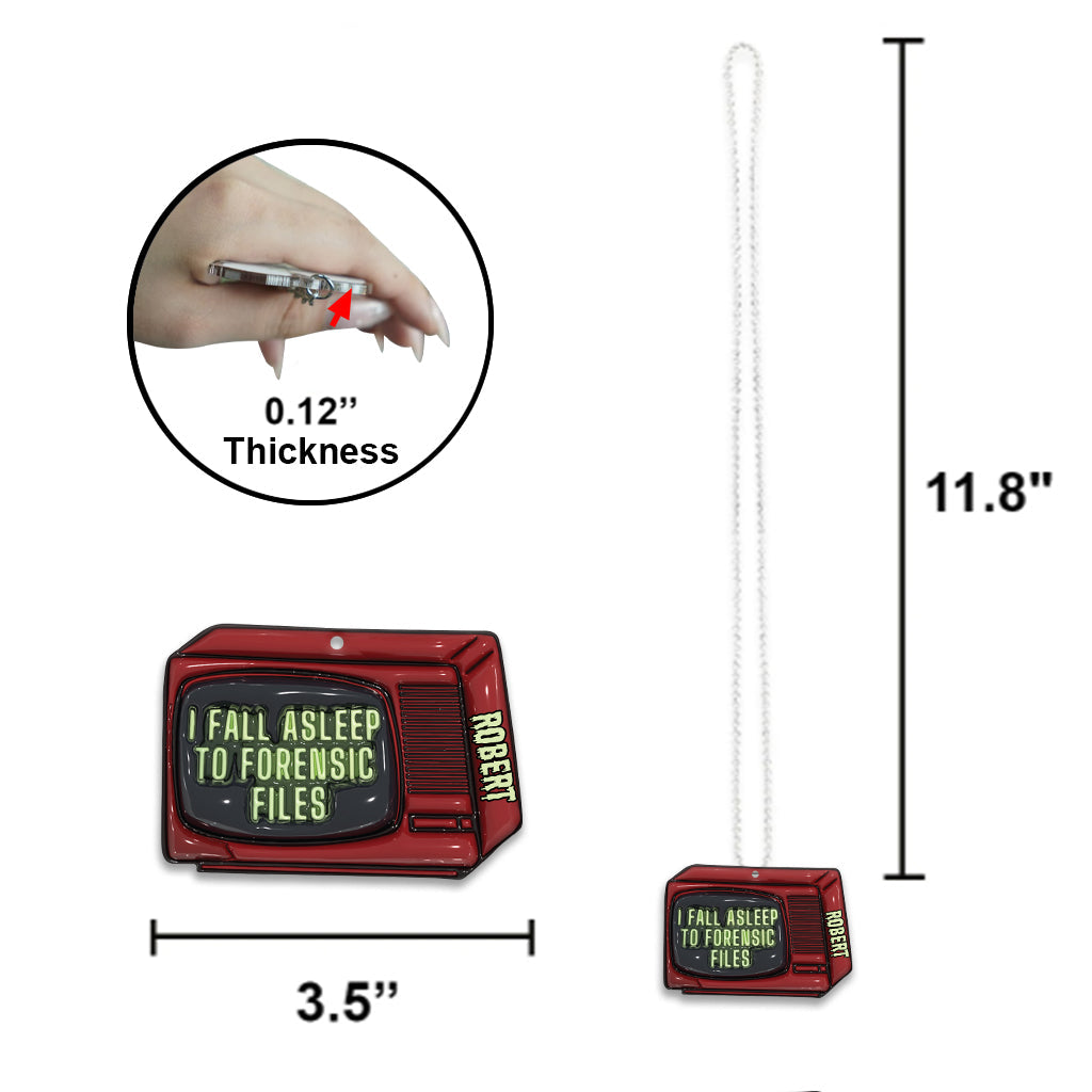 Ich schlafe für forensische Akten ein – Personalisierter Autoanhänger