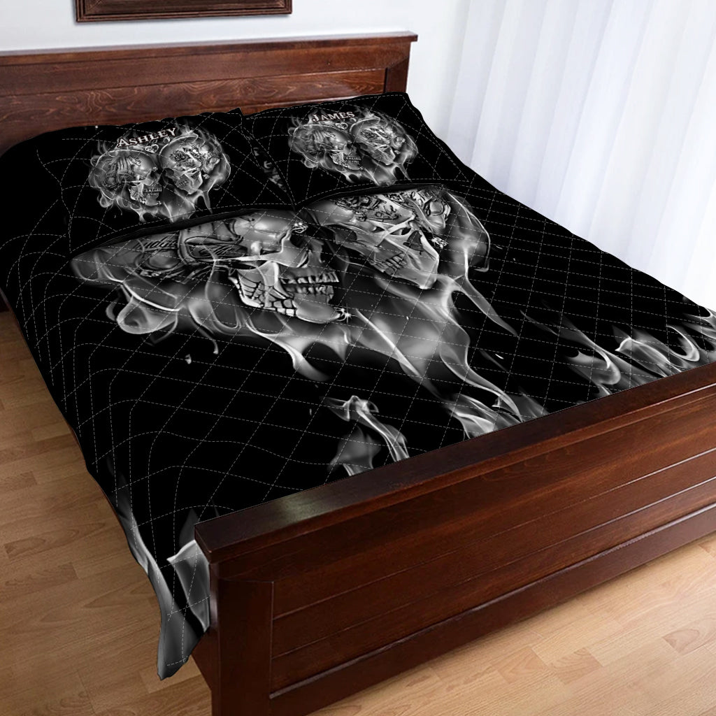 You & Me We Got This - Personalized Skull Quilt Set