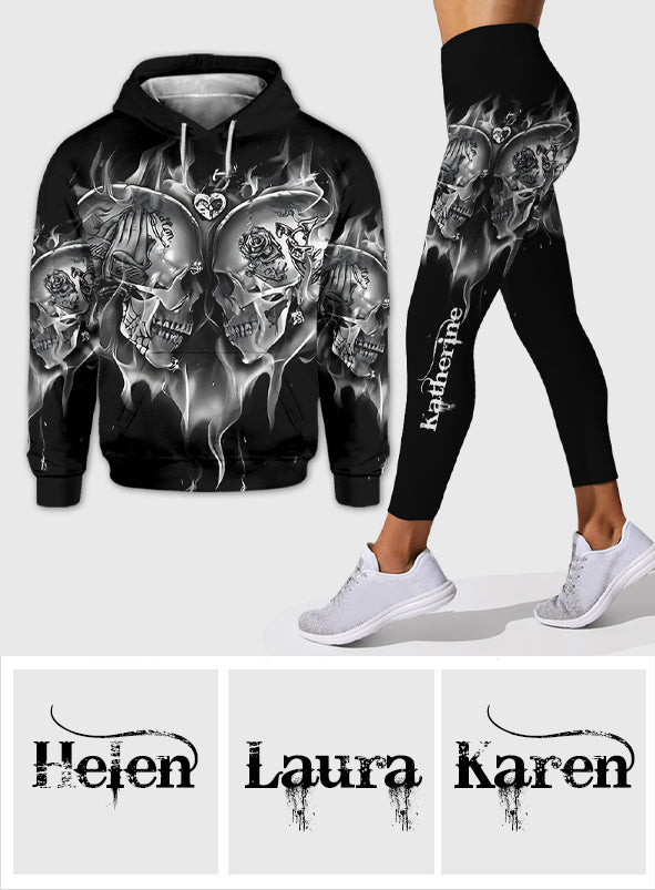 Liebe Totenköpfe – Personalisierter Totenkopf-Hoodie und Leggings