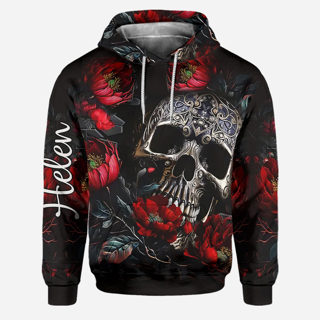 Skull And Roses – Personalisierter Totenkopf-Hoodie und Leggings