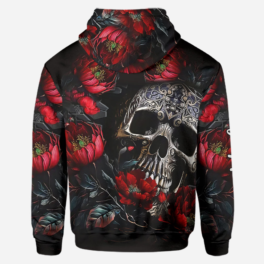 Skull And Roses – Personalisierter Totenkopf-Hoodie und Leggings