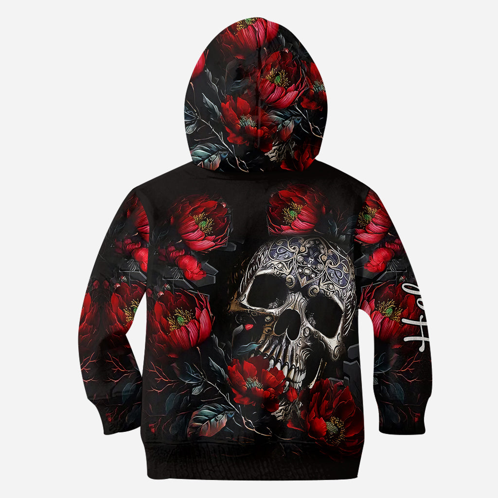 Skull And Roses – Personalisierter Totenkopf-Hoodie und Leggings
