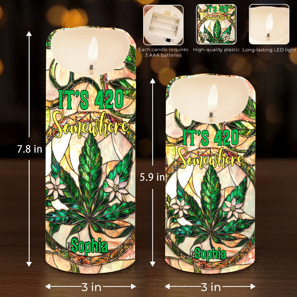 High Times – Personalisierte, flammenlose Cannabis-Kerze