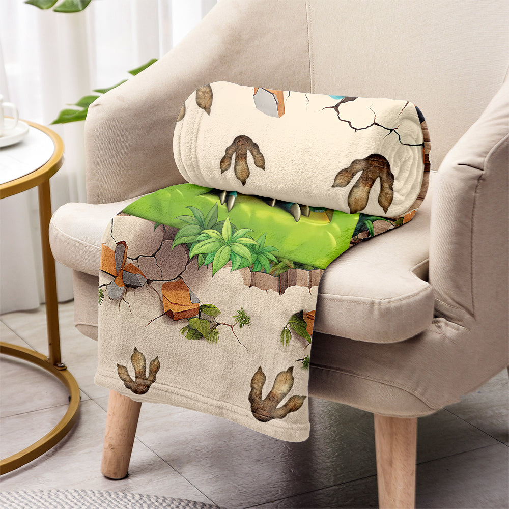 Personalisierte Kinderdecke „Liebe Dinosaurier“