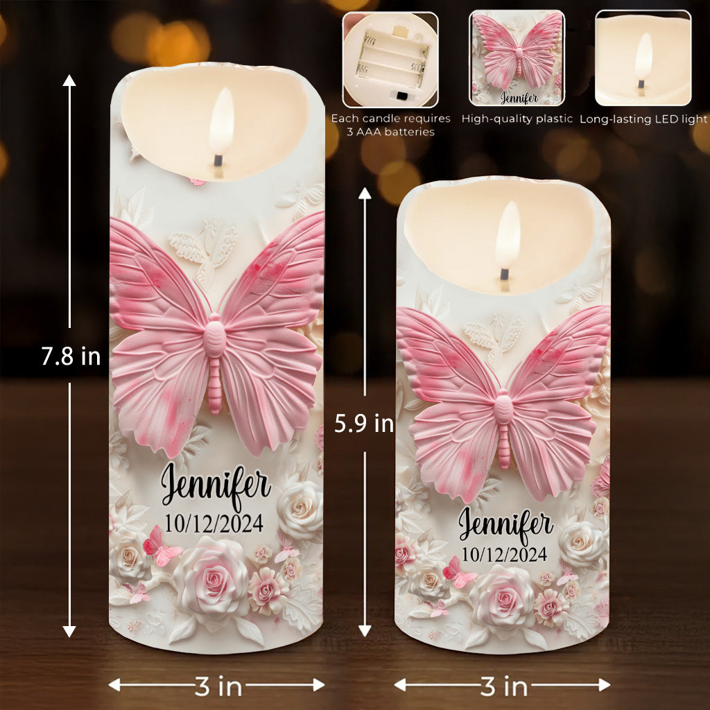 This Candle Burns In Loving Memory - Personalized Memorial Flameless Candle