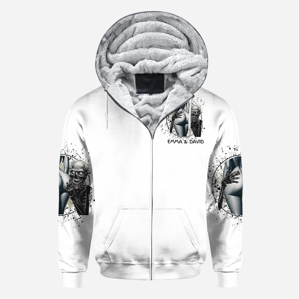 Wenn der Po rund ist, muss ich ihn ficken – personalisiertes Totenkopf-Shirt