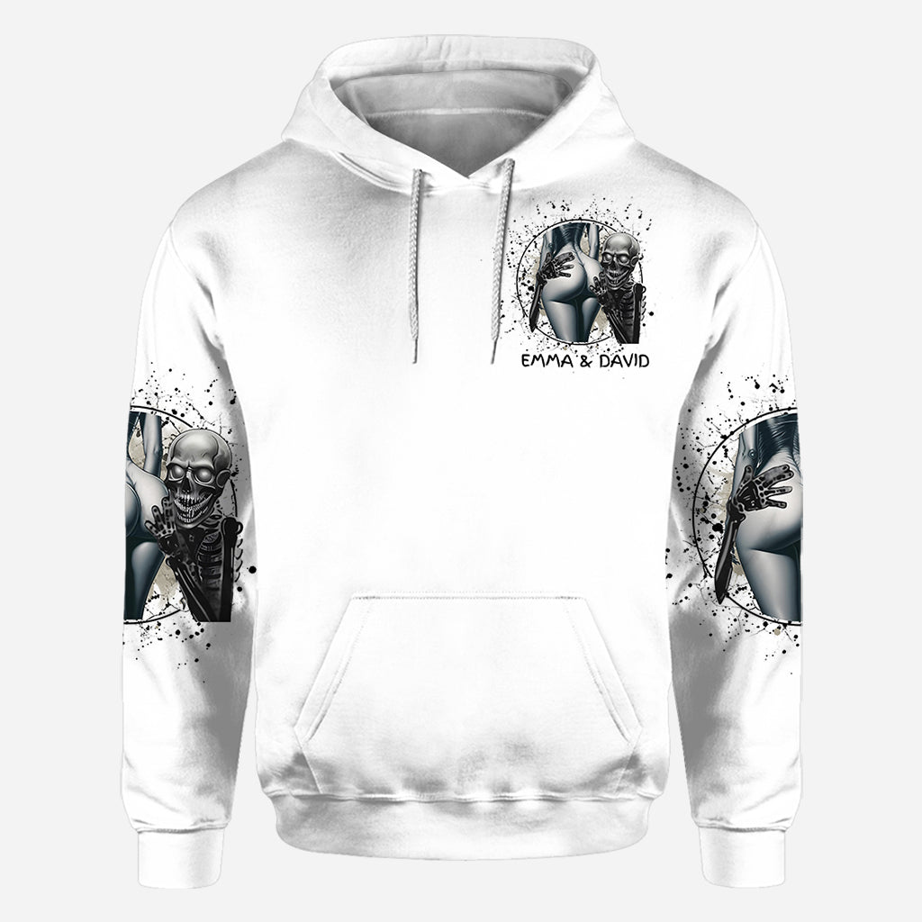 Wenn der Po rund ist, muss ich ihn ficken – personalisiertes Totenkopf-Shirt