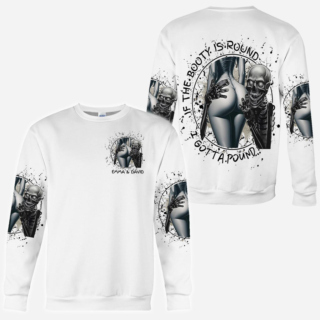 Wenn der Po rund ist, muss ich ihn ficken – personalisiertes Totenkopf-Shirt