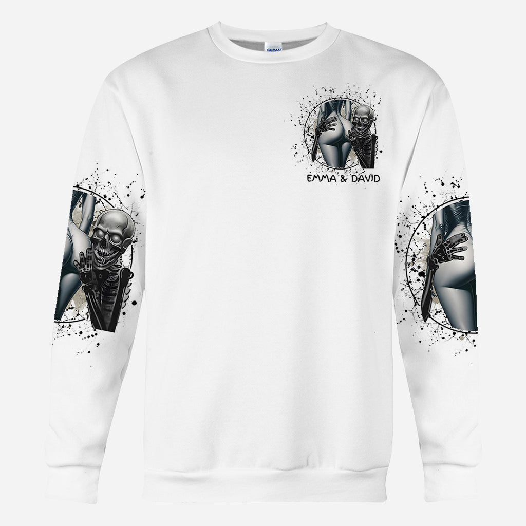 Wenn der Po rund ist, muss ich ihn ficken – personalisiertes Totenkopf-Shirt