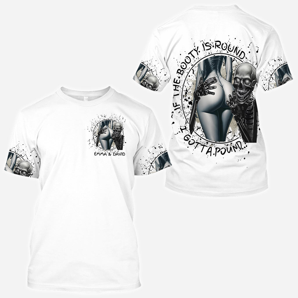 Wenn der Po rund ist, muss ich ihn ficken – personalisiertes Totenkopf-Shirt