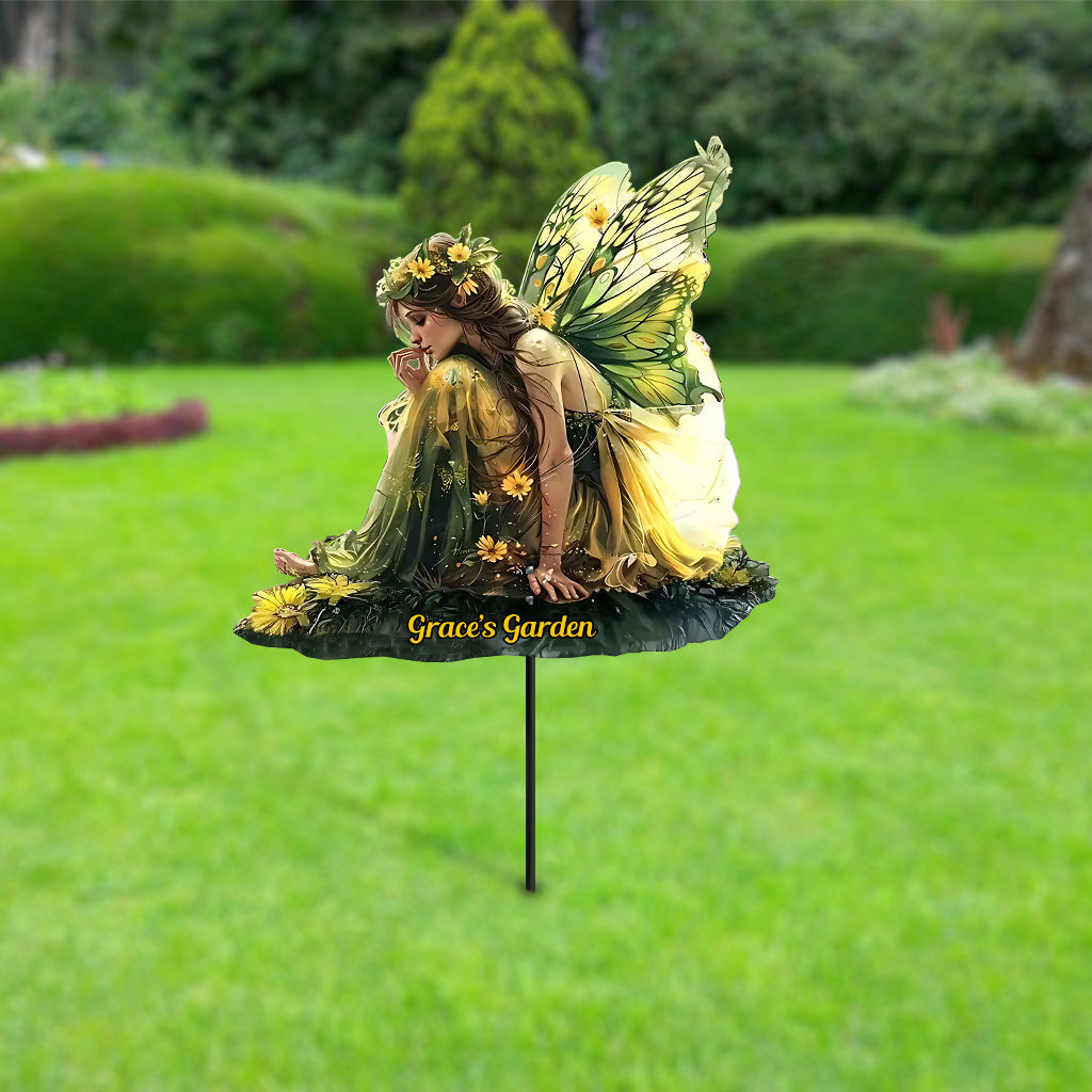 Garden's Green Fairy - Personalized Gardening Metal Garden Art