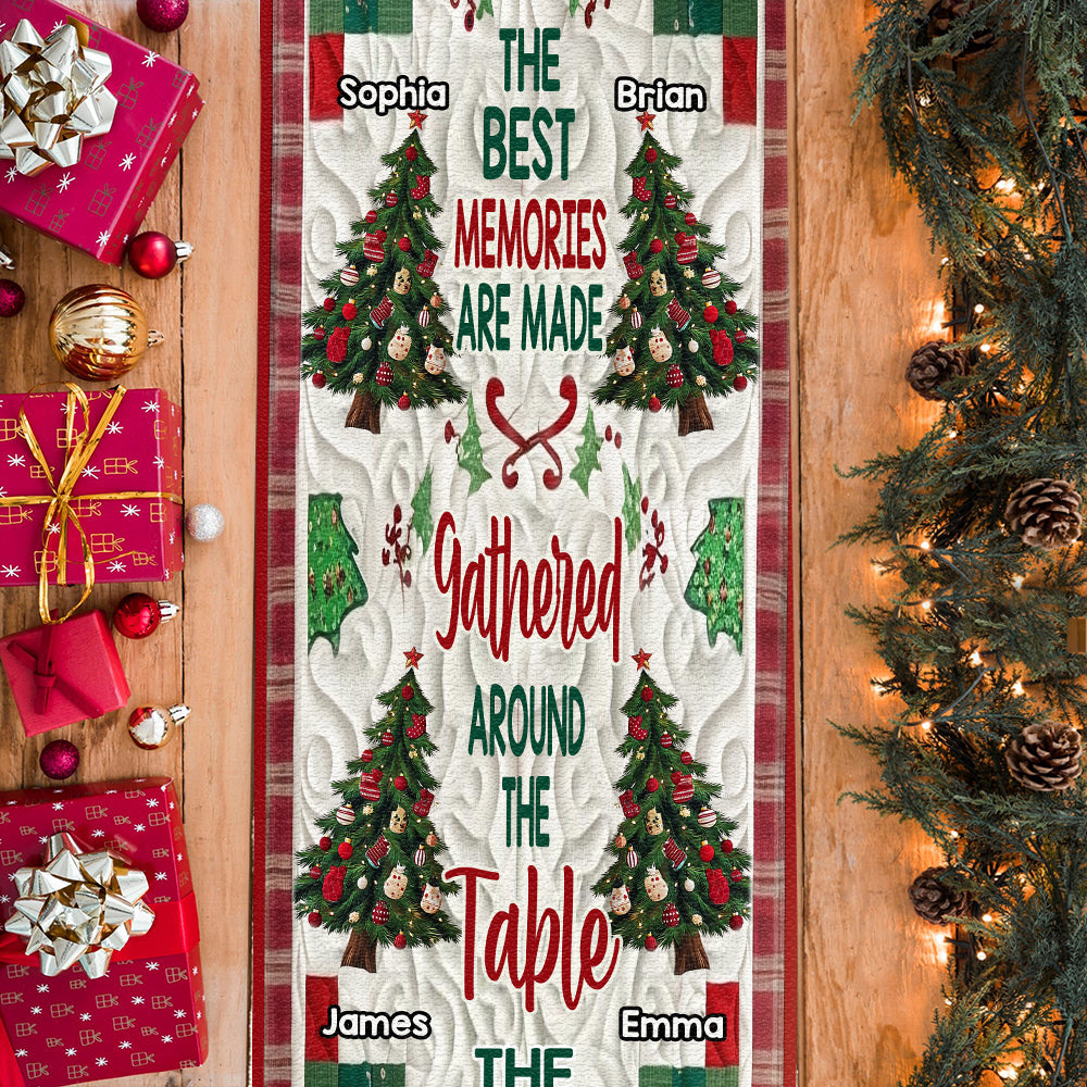 Die schönsten Erinnerungen – Personalisierter Tischläufer für die Familie
