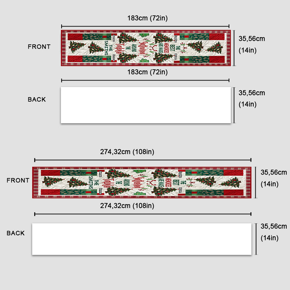 Die schönsten Erinnerungen – Personalisierter Tischläufer für die Familie