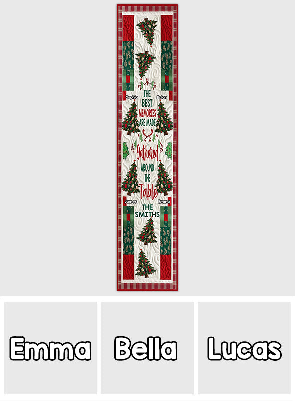 Die schönsten Erinnerungen – Personalisierter Tischläufer für die Familie