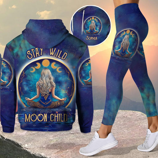 Moon Child – Personalisierter Yoga-Hoodie und Leggings