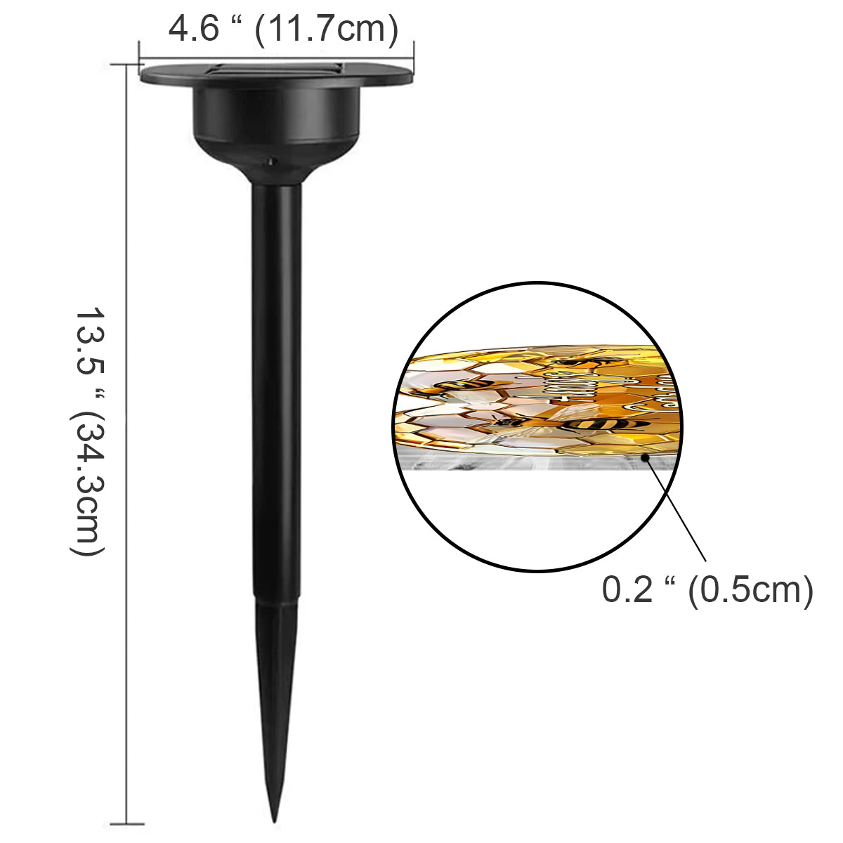 Sweetheart Hive – Personalisierte Garten-Solarleuchte