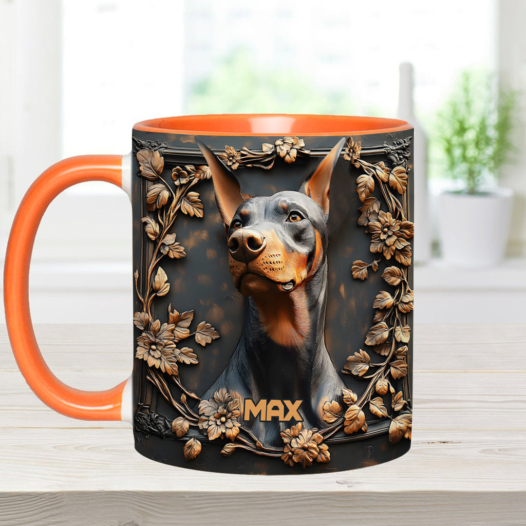 Strong Doberman - Personalized Dog Accent Mug