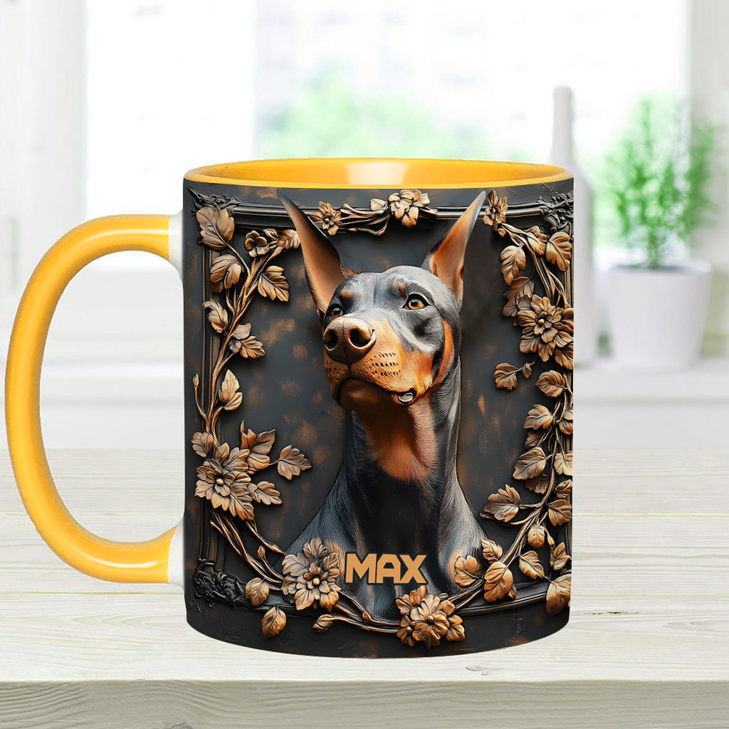 Strong Doberman - Personalized Dog Accent Mug