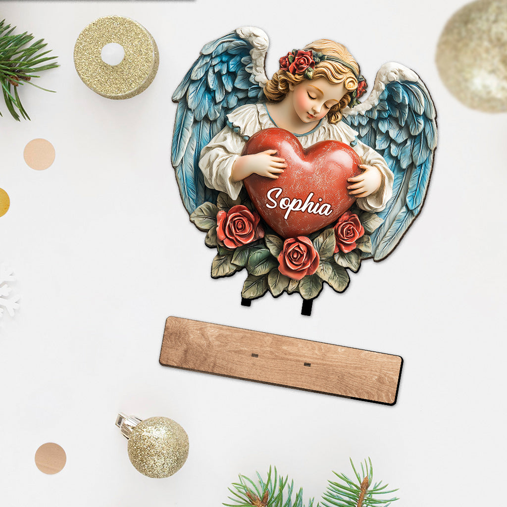 Schutzengel – Personalisierte christliche 1-lagige große freistehende