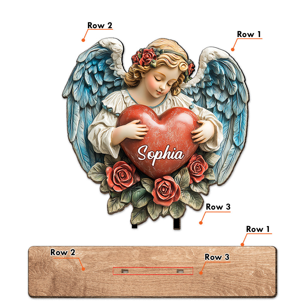 Schutzengel – Personalisierte christliche 1-lagige große freistehende