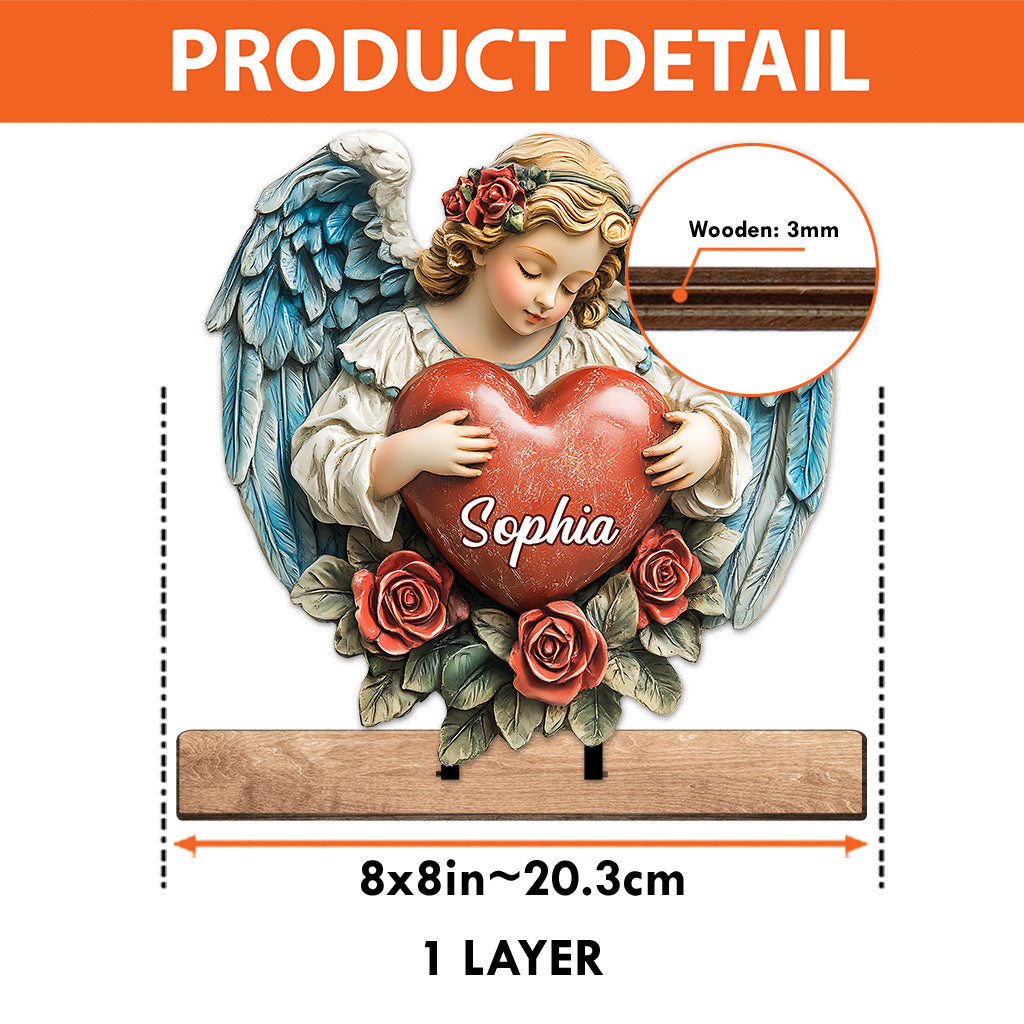 Schutzengel – Personalisierte christliche 1-lagige große freistehende