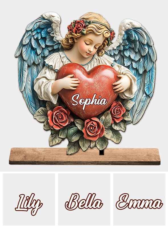 Schutzengel – Personalisierte christliche 1-lagige große freistehende